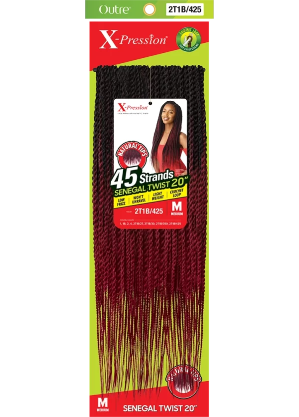 X-PRESSION SENEGAL TWIST MEDIUM NATURAL TIP 45 STRANDS 20"-2 - Image 2
