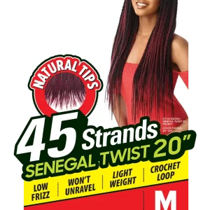 X-PRESSION SENEGAL TWIST MEDIUM NATURAL TIP 45 STRANDS 20"-2